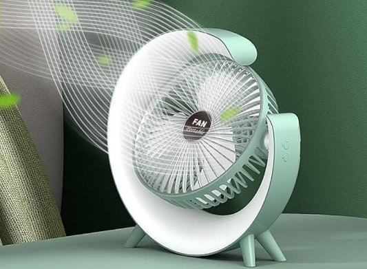 VENTILADOR  RECARGABLE CON LUZ